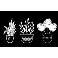 Raamstickers planten